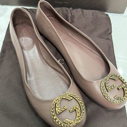BRAND NEW Gucci Leather Studded Accents Ballet Flats - Originally $530.   Asking $299