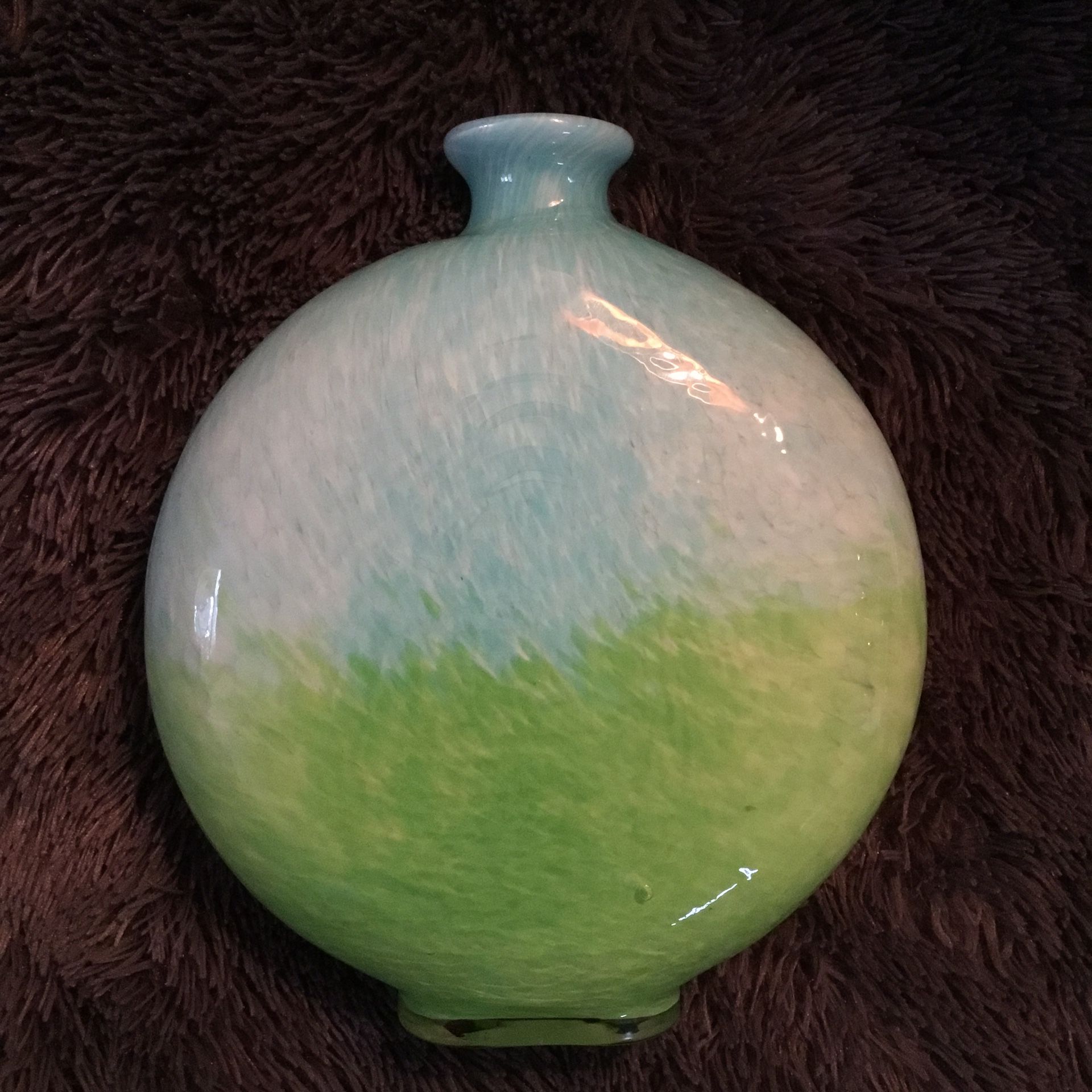 Blue and Green Glass Vase