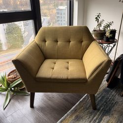Living Room Single Seater Dijon Mustard Color