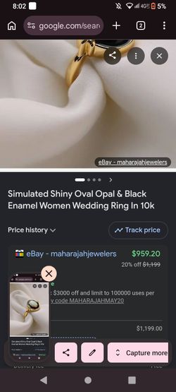 Opal black enamel 10k