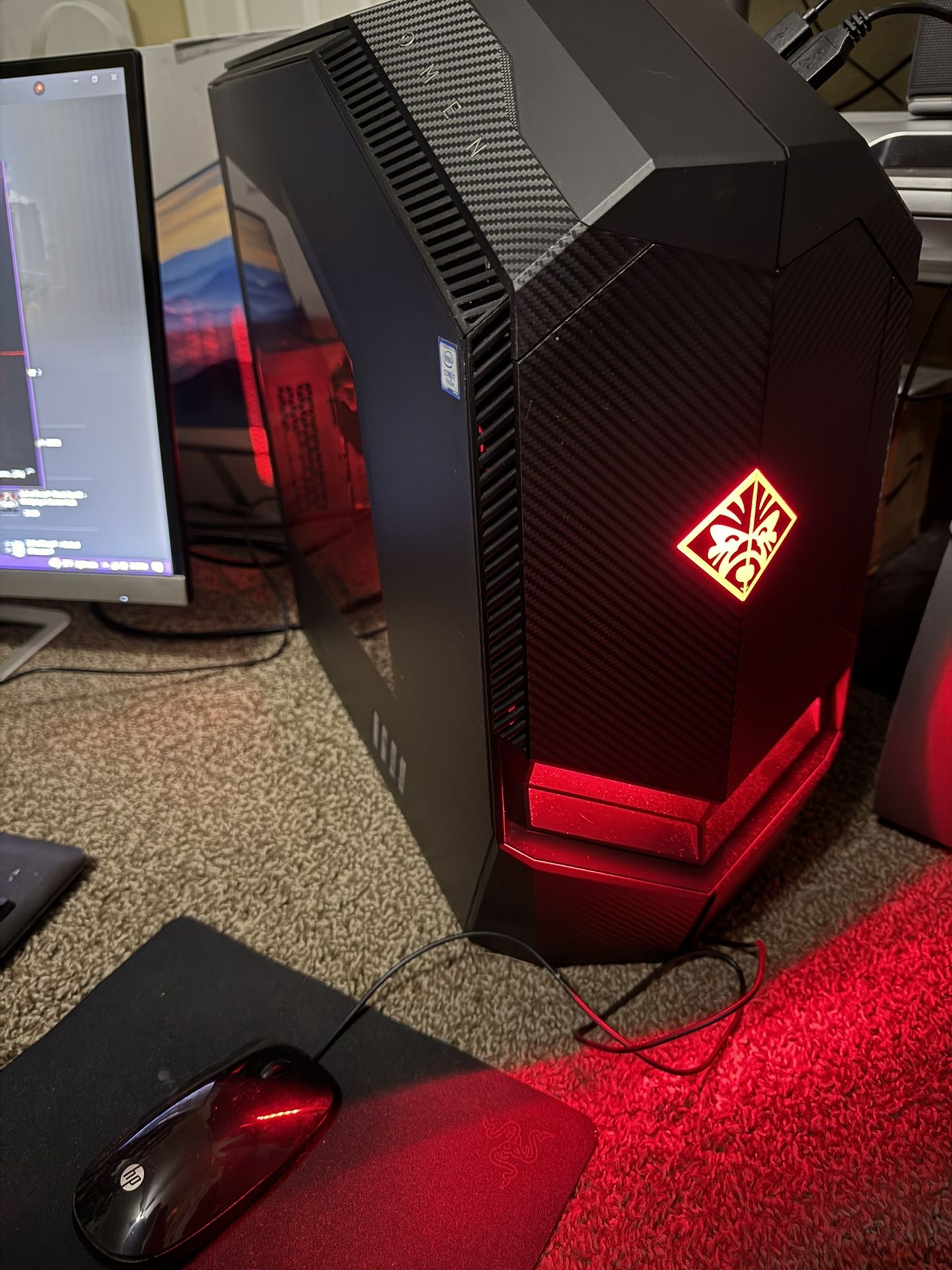 Complete Computer Setup - Hp Omen Desktop With Everything Flawless Condition