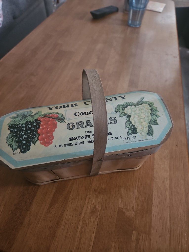 Vintage Wooden Grape Box
