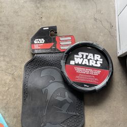 Disney Star Wars Darth Vader Steering Wheel Cover & Floor Mats Set