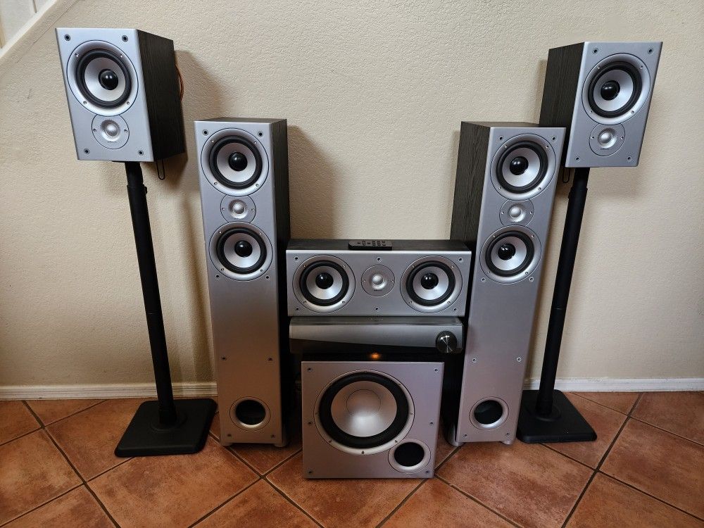 Polk Audio Home Theater 5.1-Channel System - Denon Receiver and 10" Polk Subwoofer Included