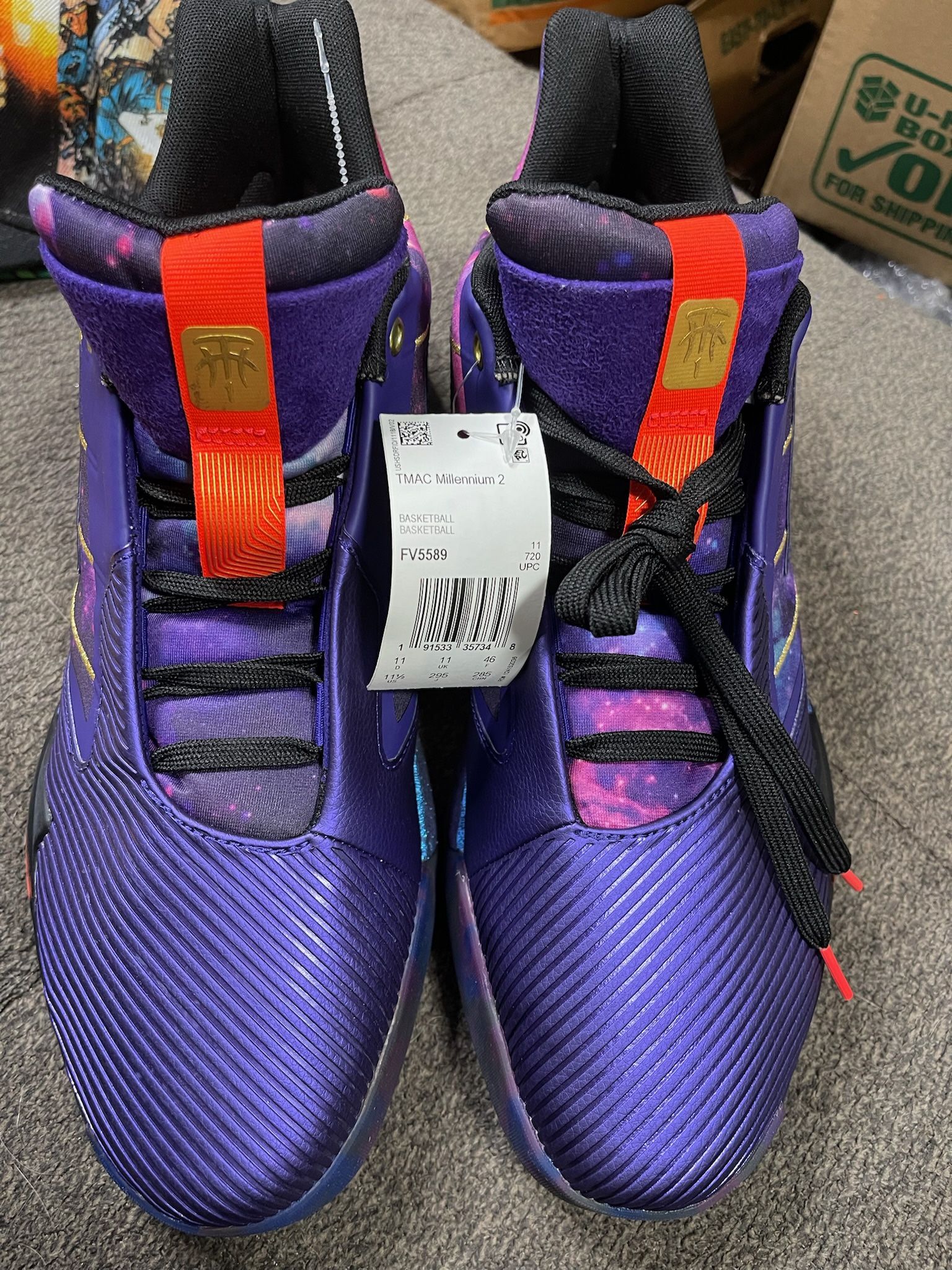 Adidas T MAC Millennium Basketball Shoes Purple Galaxy Men