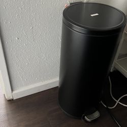 Black Trash Can