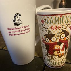 4 COFFEE CUPS - ALL FOR $12 - 2 PICS ATTACHED