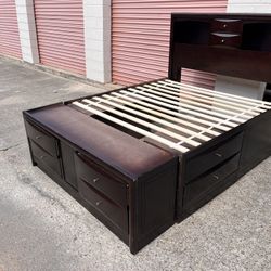Queen Size Bed Frame With Drawers 