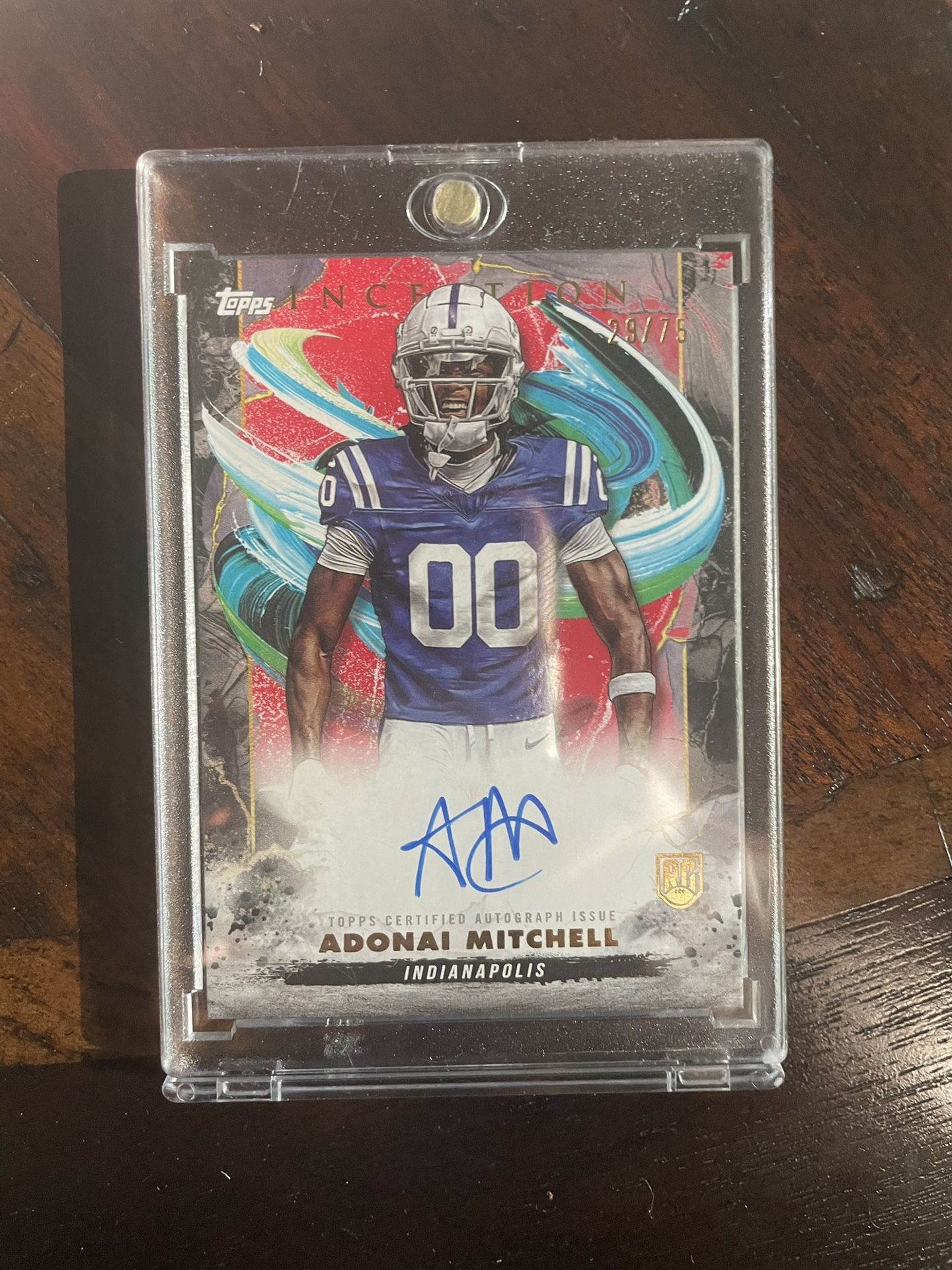 Send Offers Cash Or Trade! Adonai Mitchell Topps Inception Rookie Autograph /75