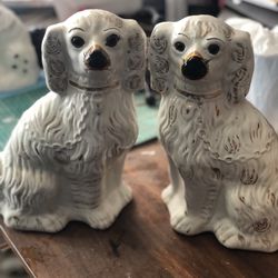 Pair Of Staffordshire Spaniels 