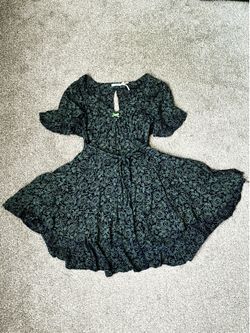 Beautiful 100% Cotton Forest Sage Summer Dress
