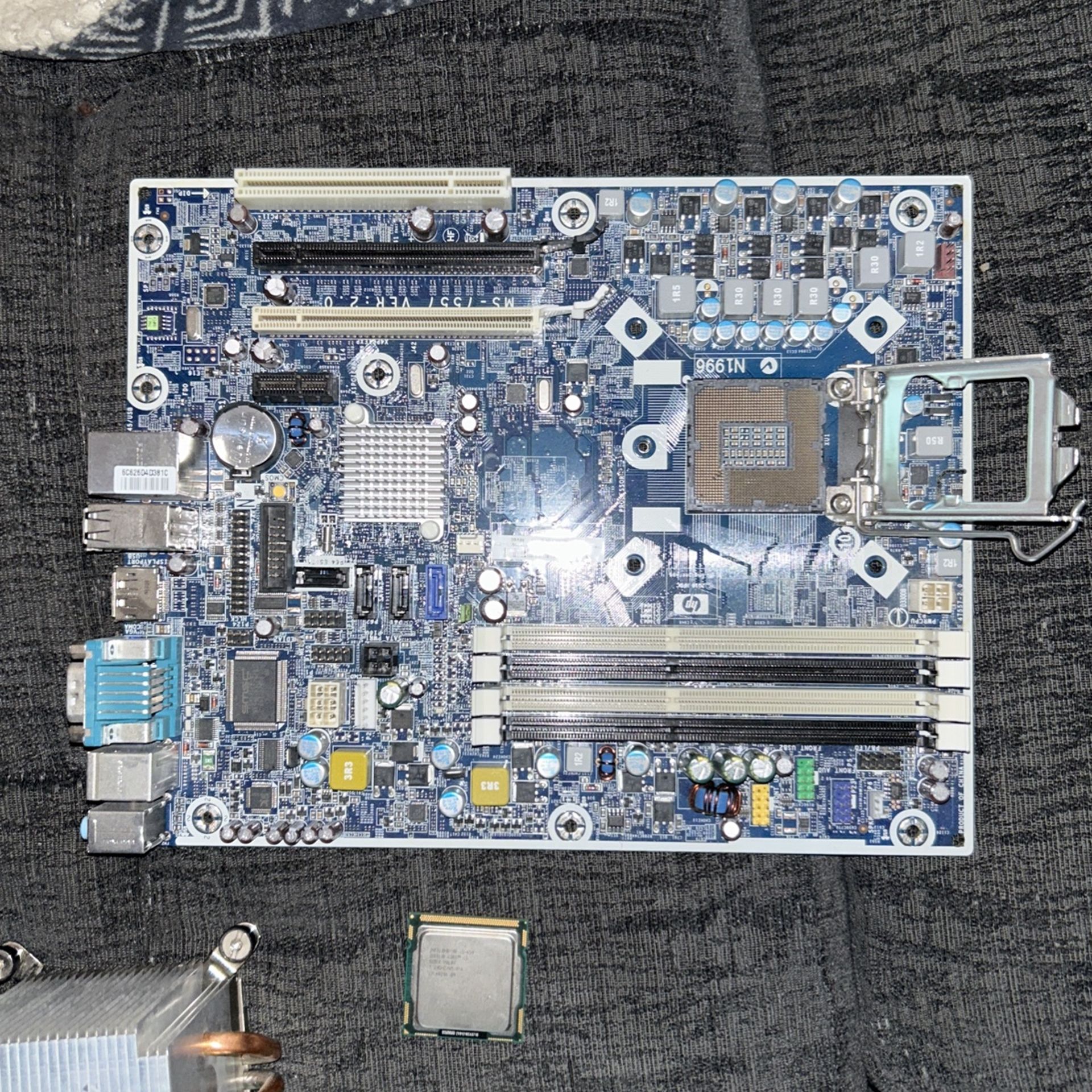 CPU (I5), Heatsink, & Motherboard