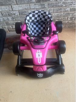 Baby Joy 4-in-1 baby walker pink race car