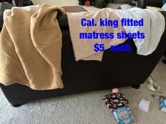 Cal.  king  fitted  mattress  sheets  -  $5  each