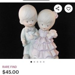 
Vintage wedding cake topper bride and groom