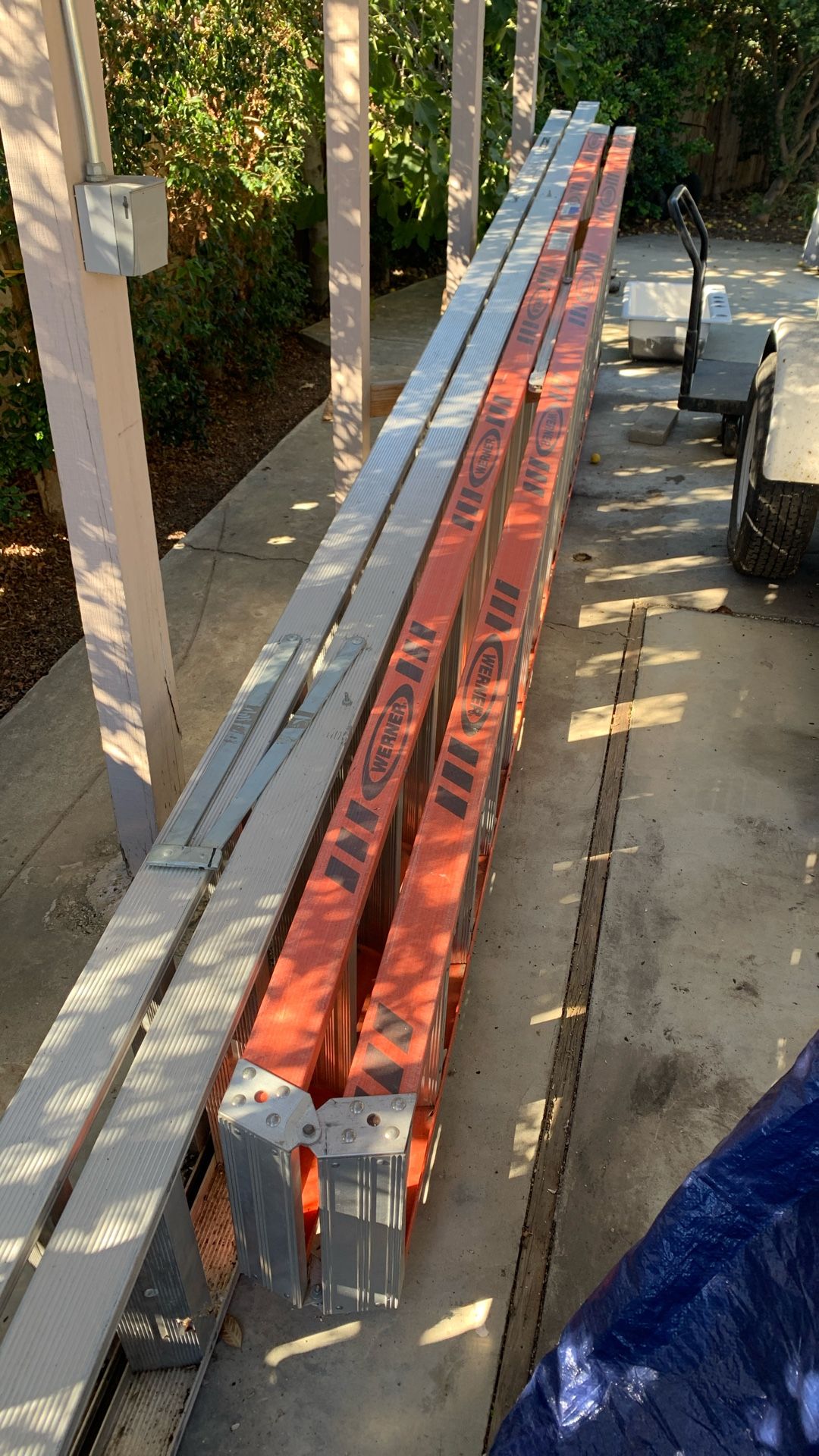 16 Foot Fiberglass Ladder And 20 foot Aluminum Ladder