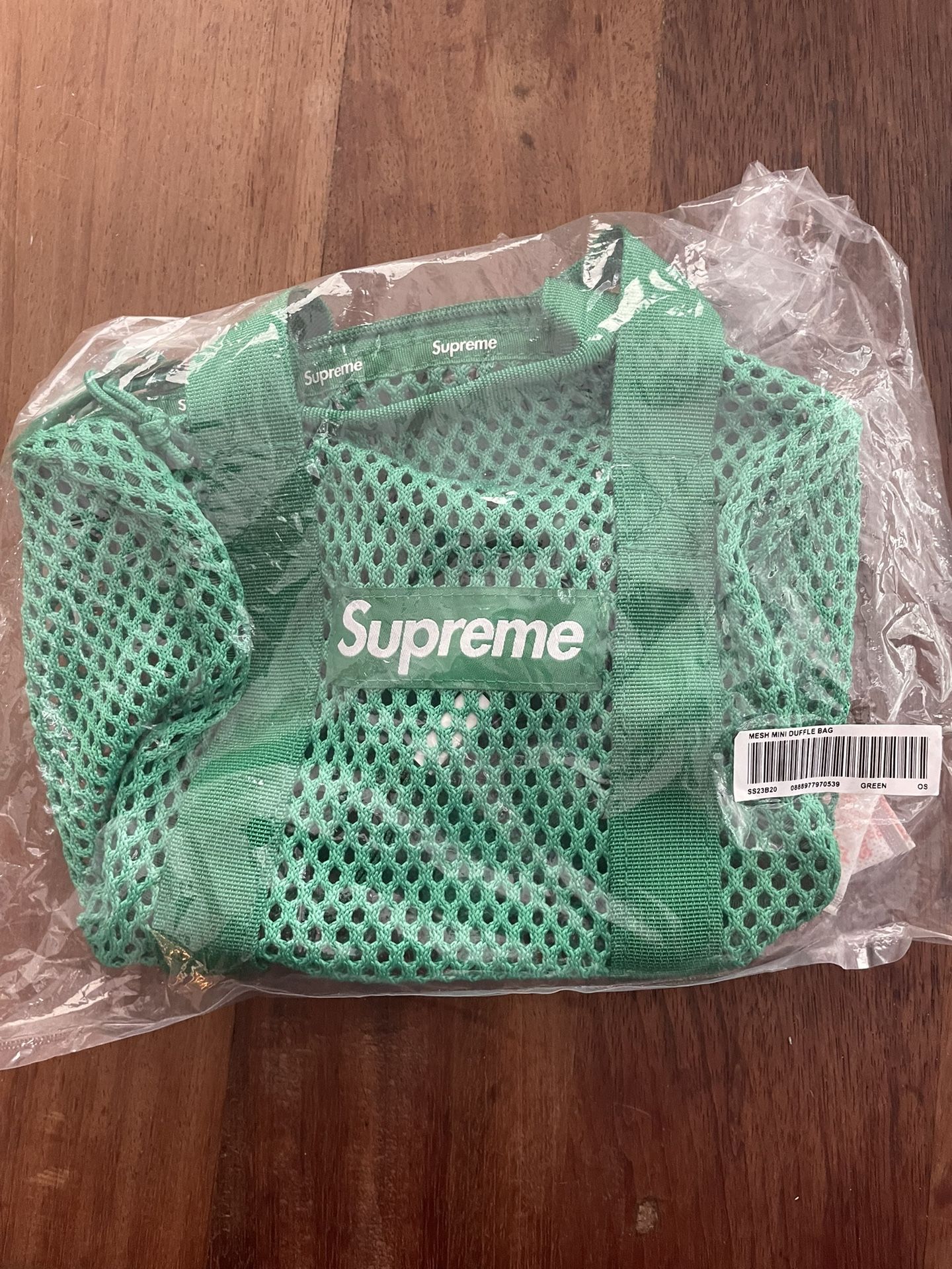Supreme Green Mesh Mini Duffle Bag