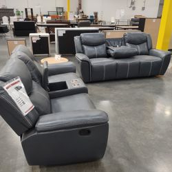 New Recliner Sofa And Loveseat Both with Power Recliners On Sale Now Don't Miss