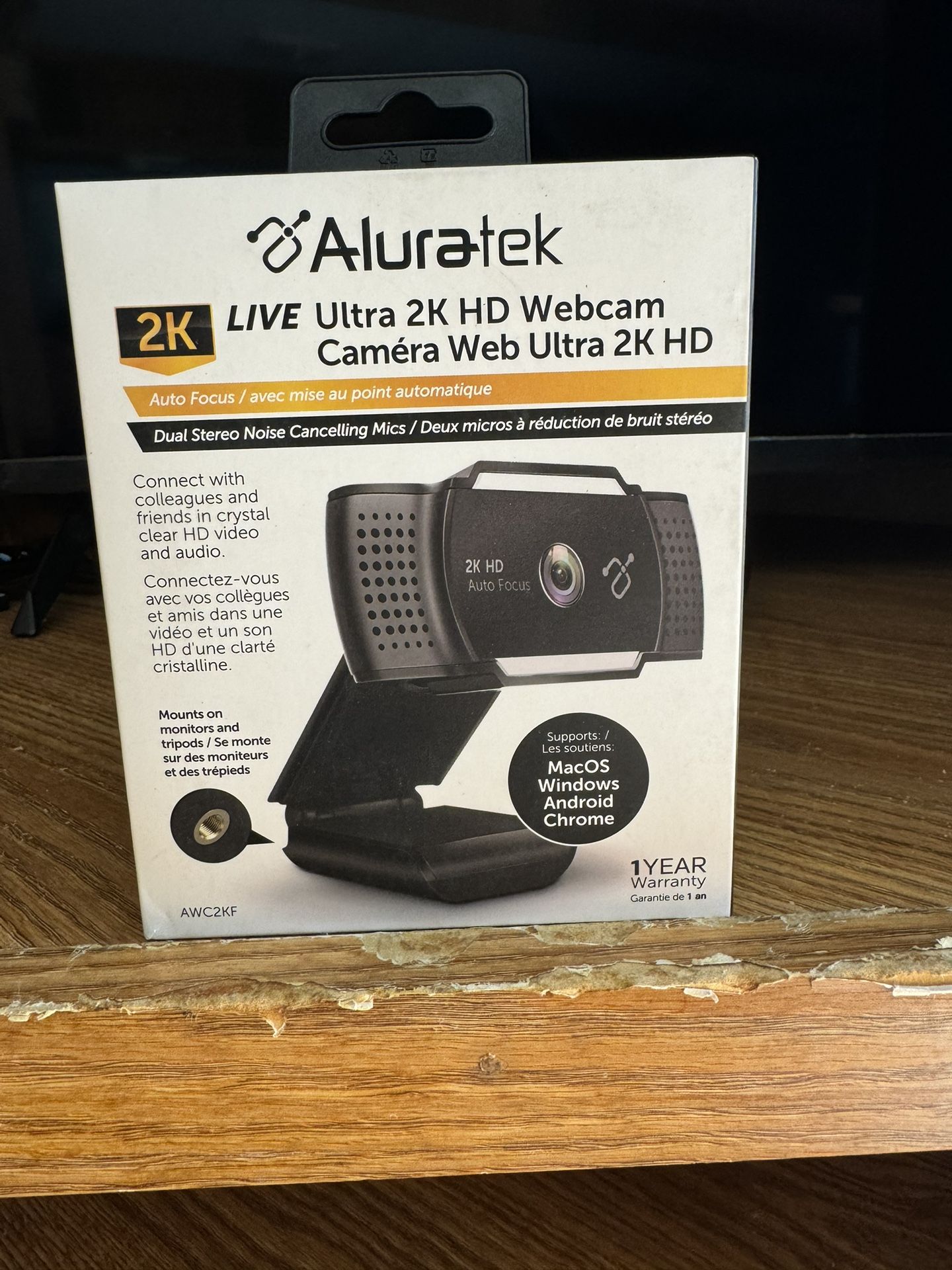 Aluratek 2K Ultra HD Webcam