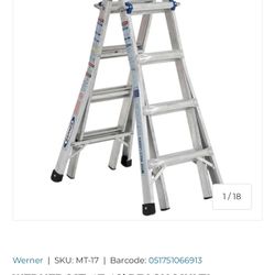 Werner 300lbs Foldable ladder 17’