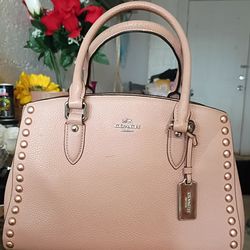 Coach Pink Studded Handbag