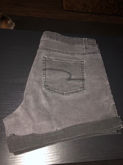 Gray/black Denim Shorts