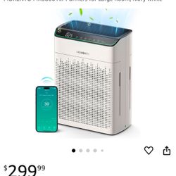 MORENTO MR5866 Air Purifier for Large Room, ivory white