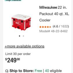 Brand New Milwaukee Packout Xl Cooler $225 Firm. Pickup In Oakdale 