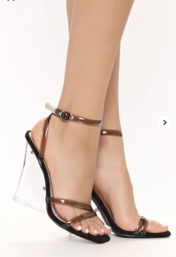 Fashion Nova Black Wedged Heels