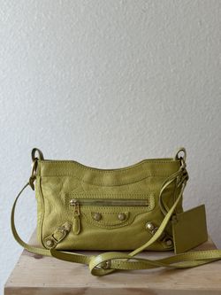 BALENCIAGA HIP SLING BAG CITRON COLOR