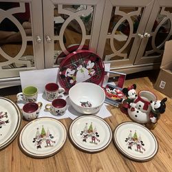 Mickey Mouse Kitchen Plates And Coffee Cups And More Lot 