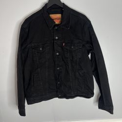 Levi’s Denim Trucker Jean Jacket Mens Large Black