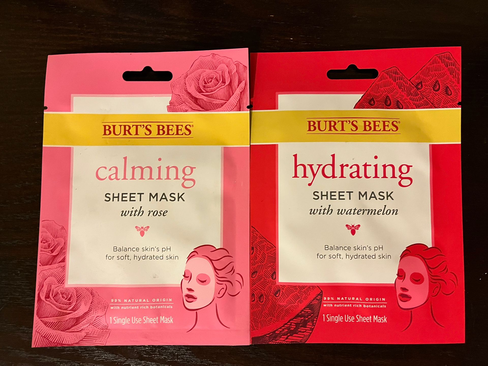 2 Burt’s Bees Face Masks