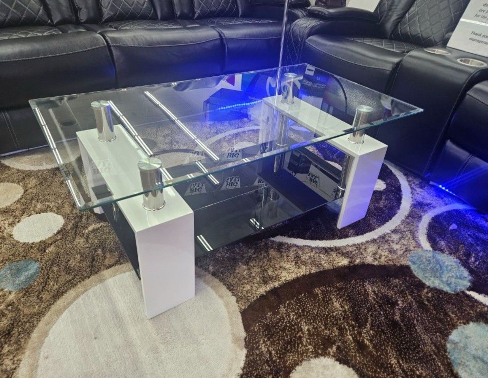 Glass & White 🤍 Coffee Table 🤍