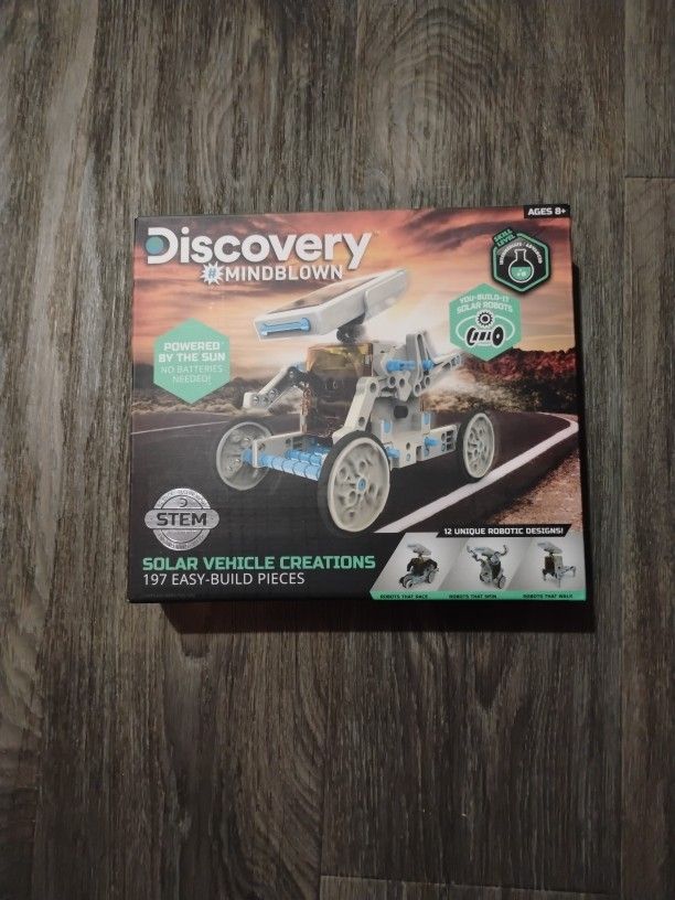 Discovery #MINDBLOWN STEM 12-in-1 Solar Robot Creation 190-Piece Kit, Kids & Teens