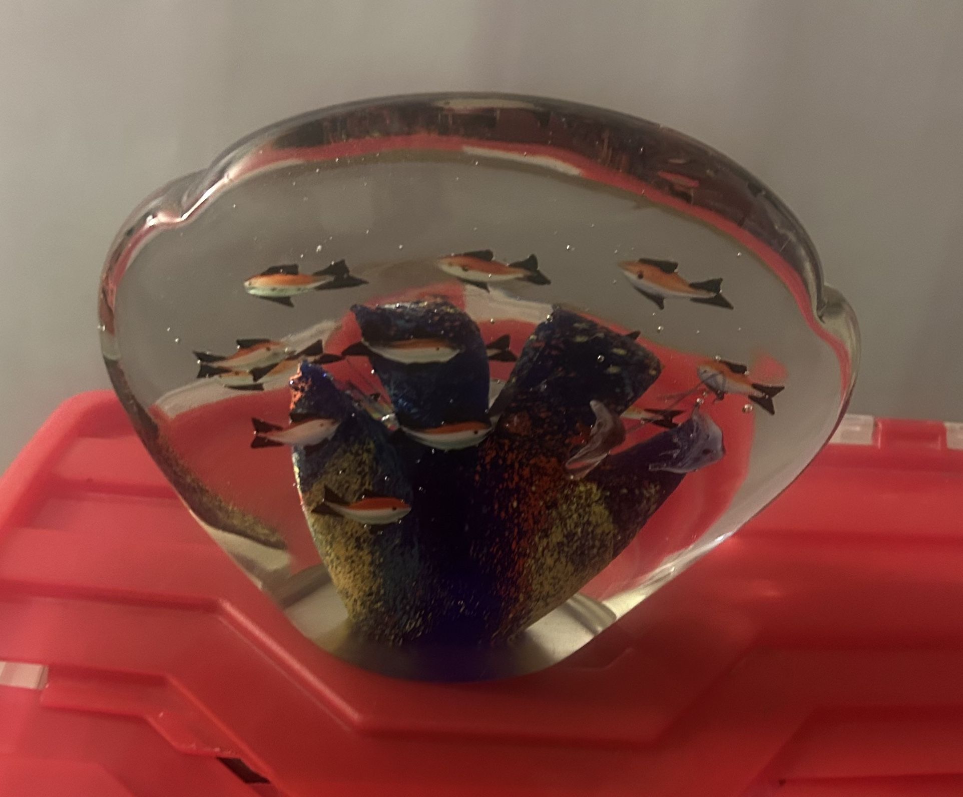 Vintage Murano Glass Art Aquarium