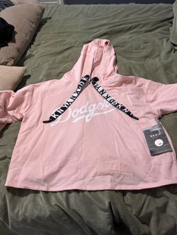 DKNY Sport LA Dodgers Pink Hoodie