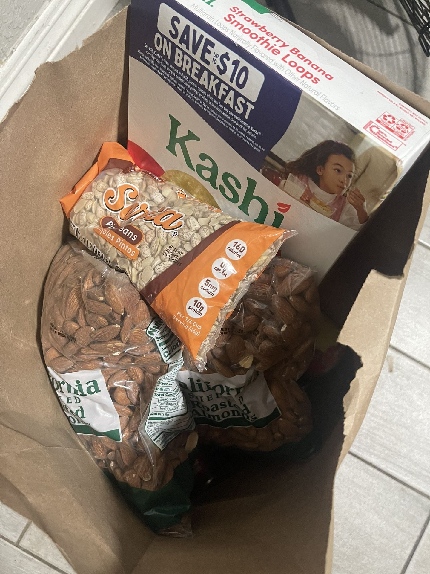 Free Food Can Goods, Beans, Almonds