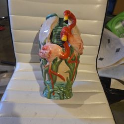 Pink Flamingo Tabletop Fountain 