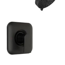 Matte Black Genta Shower Trim Kit Compatible with moen T2473EPBL Shower Trim Kit, Easy to Install, Featuring Single Function Shower Head and Shower Ha