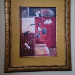 Flower Painting Golden Frame  36"x 30' 