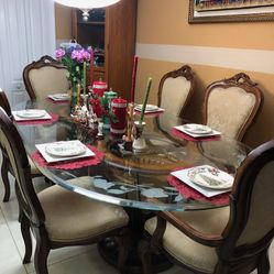 Kitchen Table Seat For 6 Glass