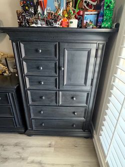 Oxford Baby Chifferobe / Gentleman’s Chest – Midnight Slate