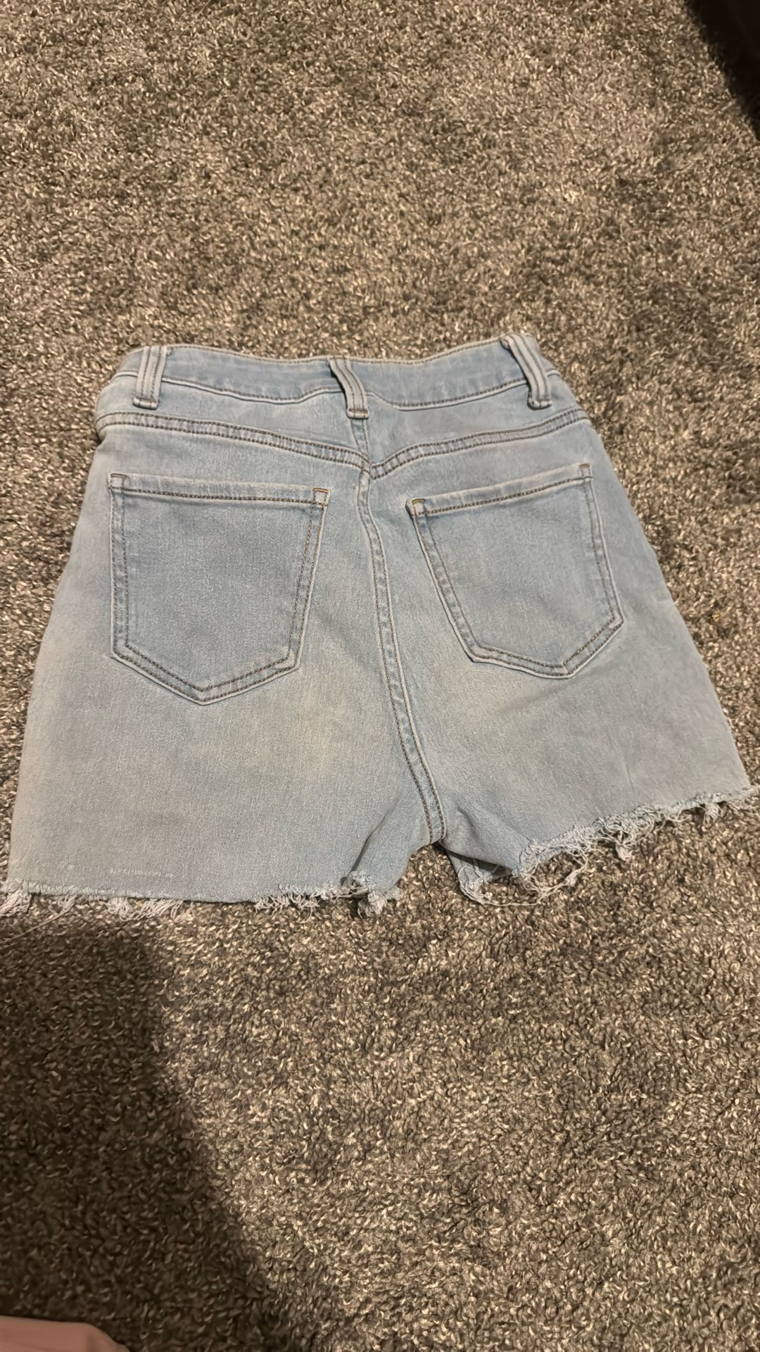 skinny high rise shorts