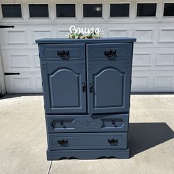 Blue Armoire/Dresser/Bar Cabinet 