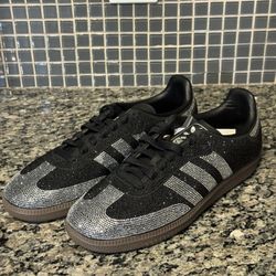 Size 10W adidas Samba OG Rhinestone Black Silver