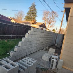 Block And Rebars And Cement And Sand