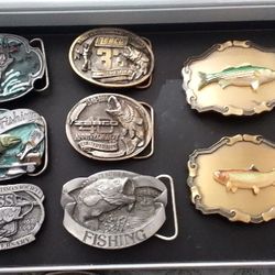 I Have Eight Different Vintage Fishing Belt Buckles