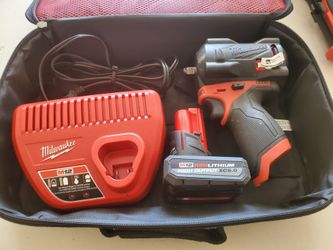 Milwaukee M12 FUEL Cordless 3/8 in. Impact Wrench Kit w/ 5.0 Ah High Output Battery