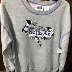 BEETLEJUICE LADIES EMBROIDERED SMALL SWEATSHIRT NEW